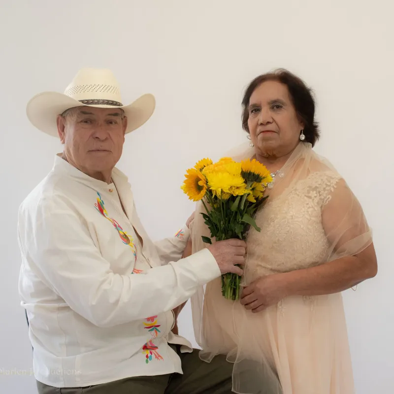 Studio wedding portrait by Marlen Productions