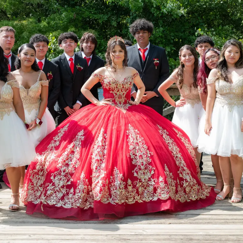 Quinceanera court of honor portrait during a Richmond area celebration