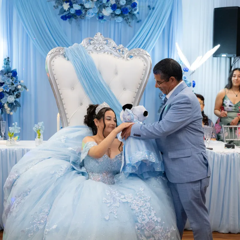 Last doll tradition at a quinceanera celebration