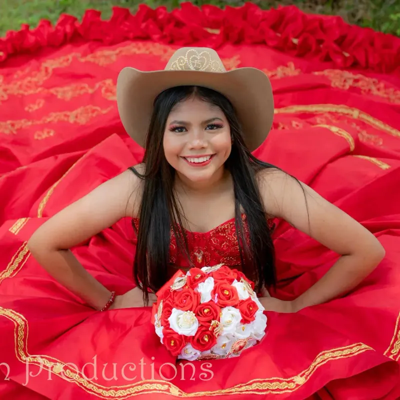 Outdoor ranch quinceanera portrait session